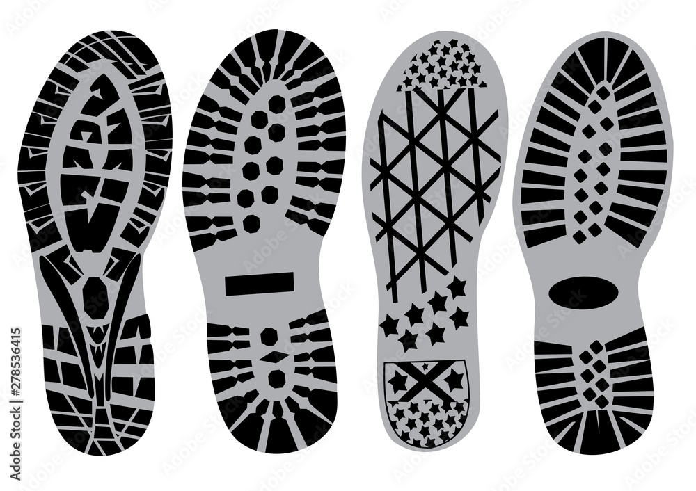 set foot print vector set foot print vector