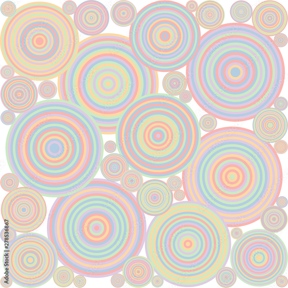 Abstract Generative Art color distributed  circles dots background illustration