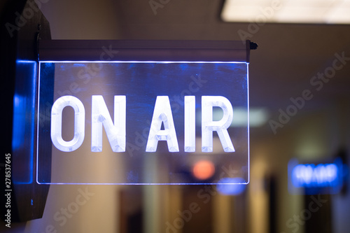 On Air Radio Studio Sign