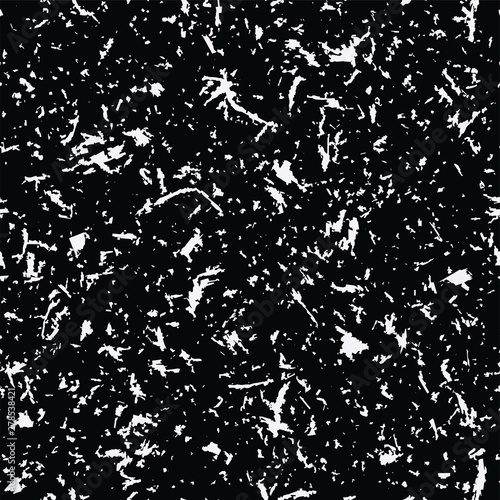 Black and white grungy recycled speckled elements natural terrazzo camouflage textured surface seamless repeat vector pattern. Grunge  cement  concrete.  Gravel.