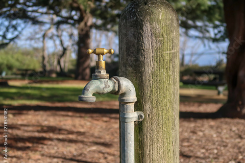 Tap installed in public gardens, used for drinking water and watering gardens