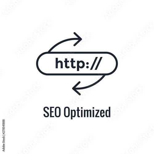 Website Update Icon - with arrows thin line - outline imagery