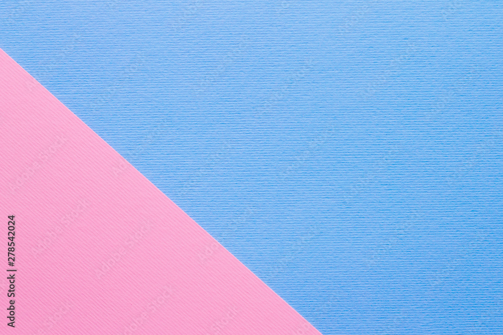 Blue and light pink pastel paper background for desig, copy space
