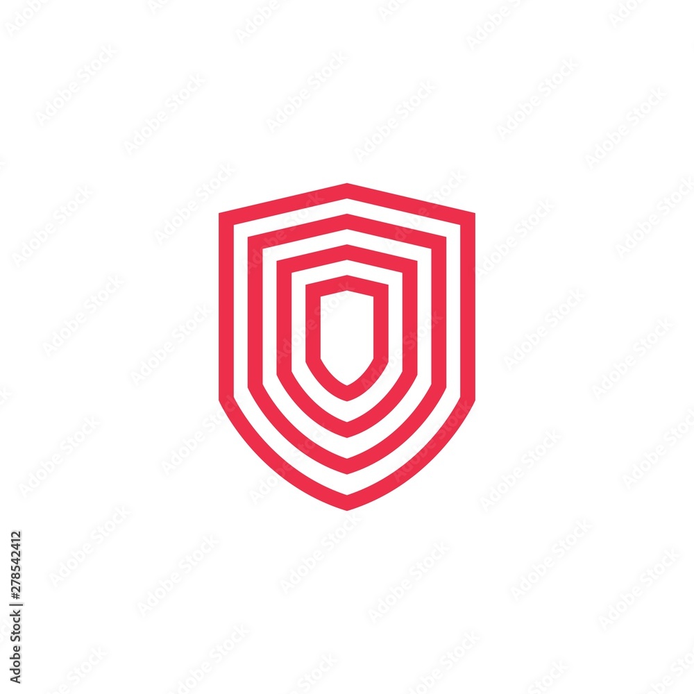 geometric shield logo vector icon illustration line outline monoline geometric shield logo vector icon illustration line outline monoline