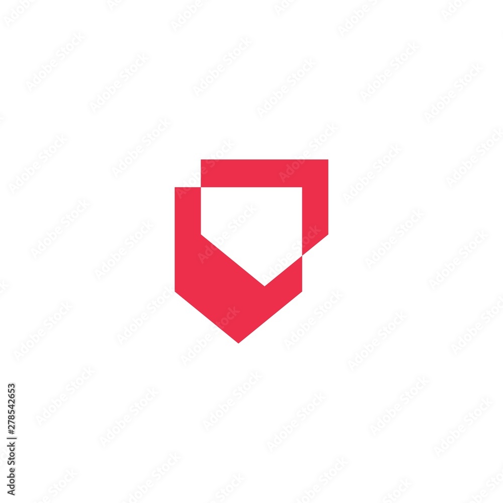 geometric shield logo vector icon illustration geometric shield logo vector icon illustration