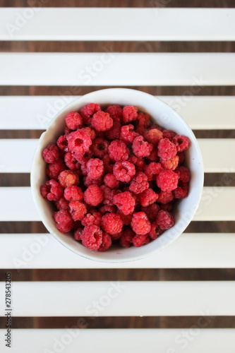 fresh raspberries in a bowl