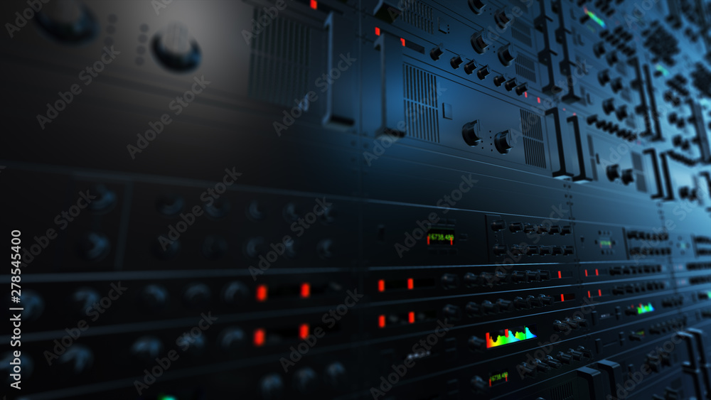 3D Rendering Recording Studio Mixer 3D Rendering Recording Studio Mixer