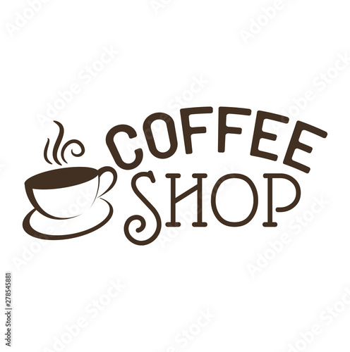 Beautiful retro Coffee Shop logo template vector