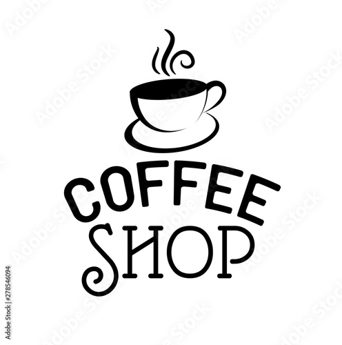 Beautiful retro Coffee Shop logo template vector