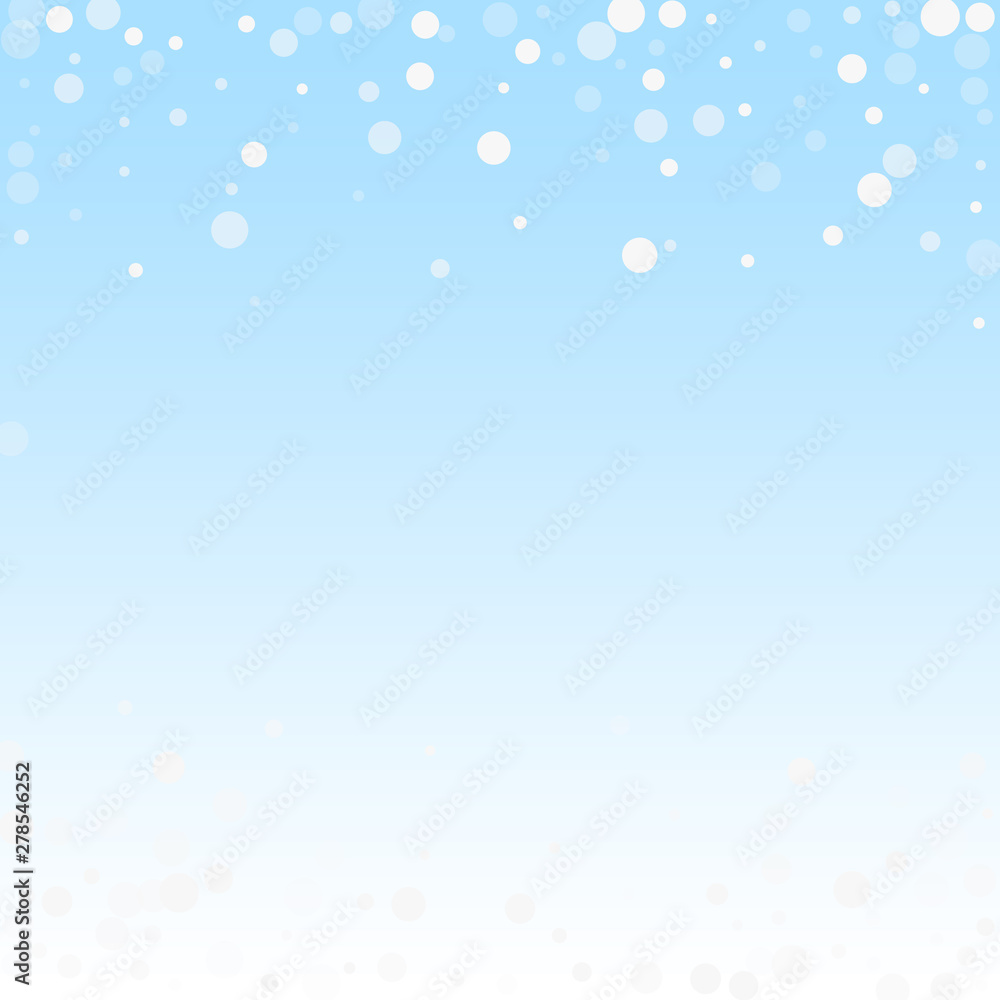 White dots Christmas background. Subtle flying sno White dots Christmas background. Subtle flying sno