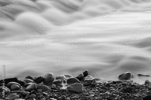 Flowing river bank