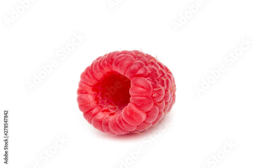 Raspberry closeup isolated on white background