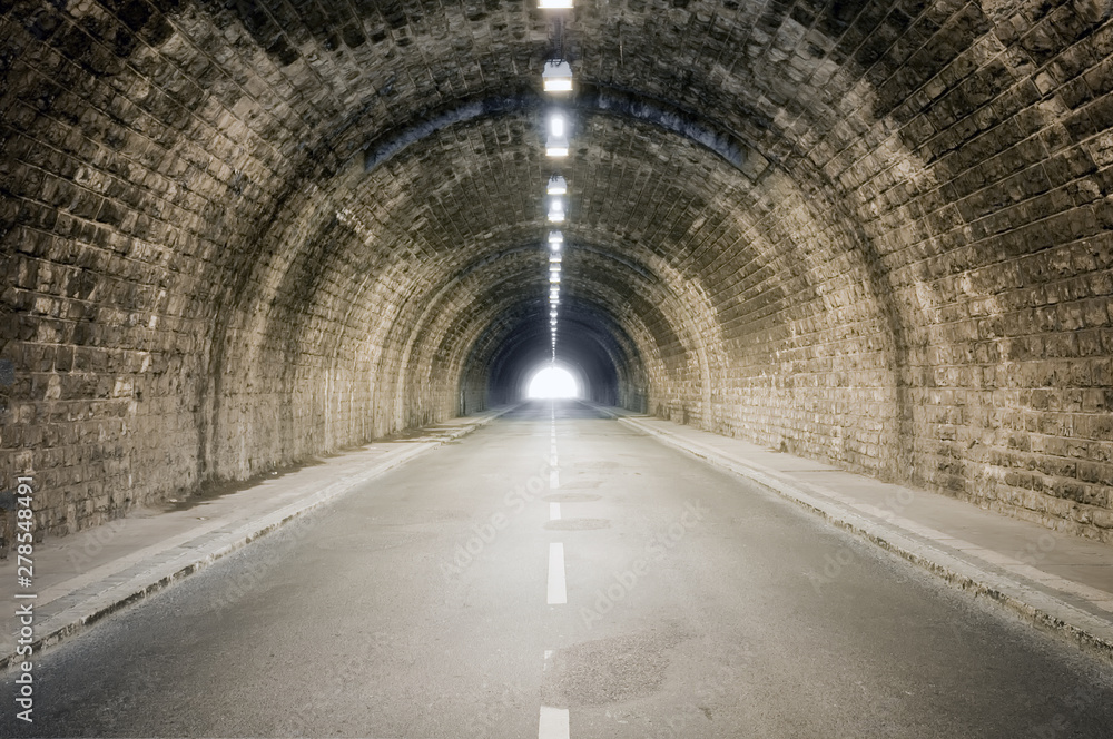 light at the dark tunnel vanishing point end