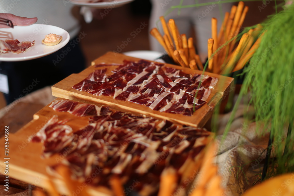 Fototapeta premium catering whit food and beverages