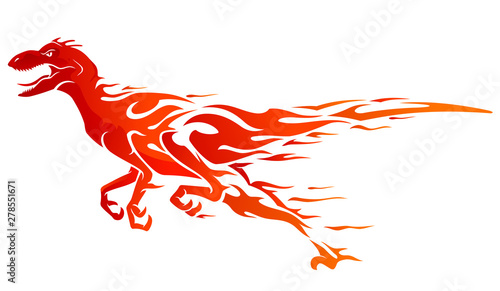 Flaming Raptor Side View