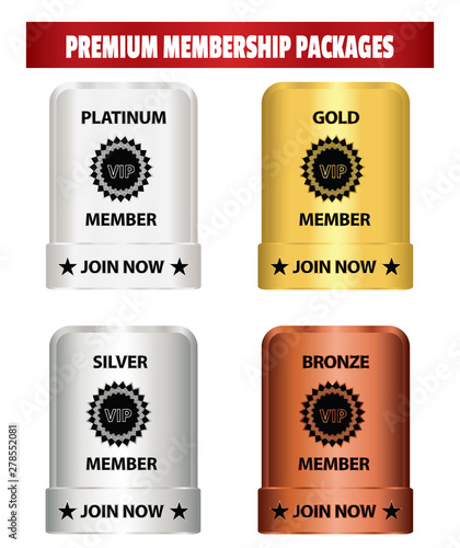 Set of Premium Quality Labels - Premium Membership Packages
