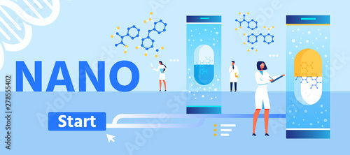 Nano Medicines Development Cartoon Landing Page