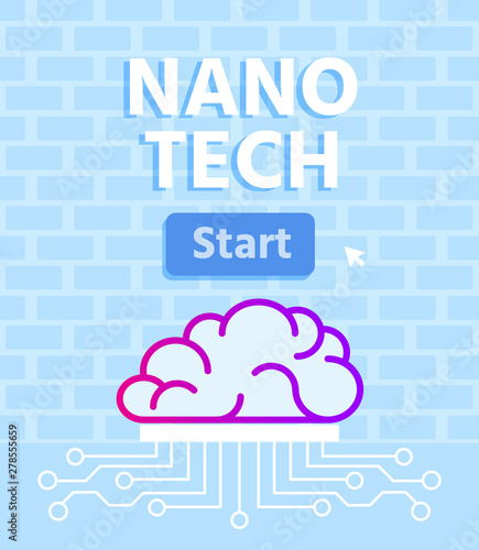 Nano Tech Brain Development with Microprocessor photo