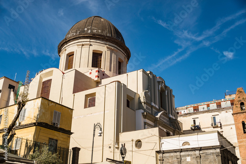 Historic church in Saint Dominic square in Naples, Italy photo