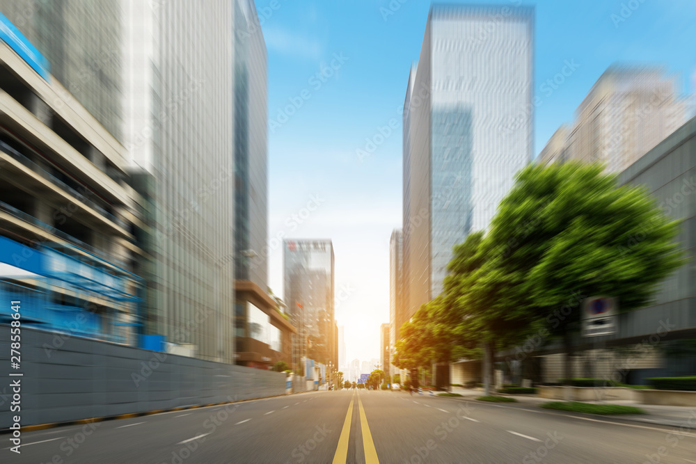 The expressway and the modern city skyline are in Chongqing, China. The expressway and the modern city skyline are in Chongqing, China.