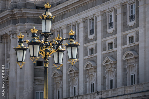Palacio real de Madrid en España