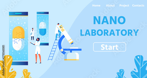 Nano Laboratory with Modern Equipment Landing Page