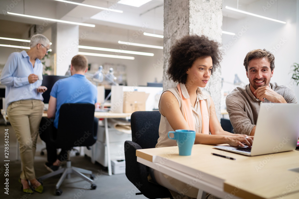 Programmer working in a software developing company office Programmer working in a software developing company office