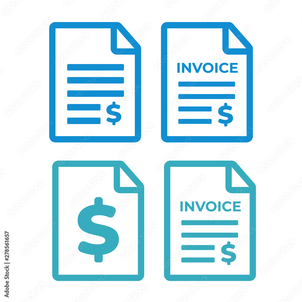 Invoice icon. Payment and billing invoices vector icon Invoice icon. Payment and billing invoices vector icon