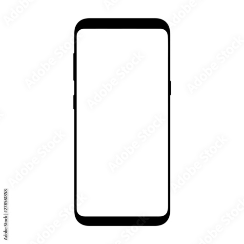 Smartphone simple vector illustration with empty screen