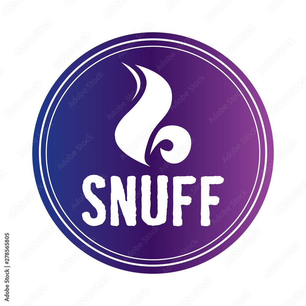 Obraz premium Vector logo of snuff and chewing tobacco