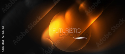Neon glowing techno lines, hi-tech futuristic abstract background template
