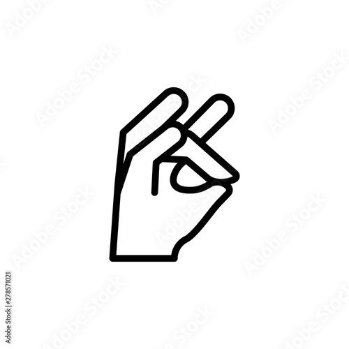 Hand wolf gesture outline icon. Element of hand gesture illustration icon. signs, symbols can be used for web, logo, mobile app, UI, UX