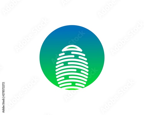 Finger print vector icon illustration design