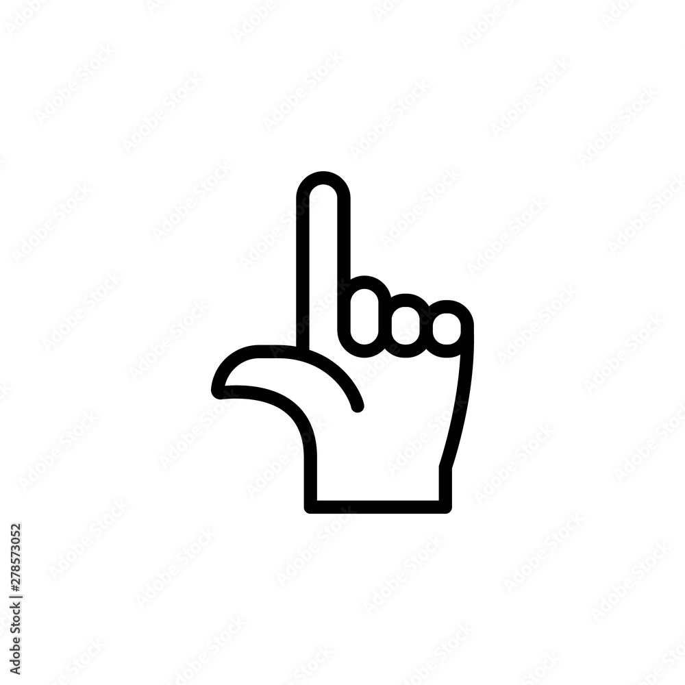 Hand point up gesture outline icon. Element of hand gesture illustration icon. signs, symbols can be used for web, logo, mobile app, UI, UX Hand point up gesture outline icon. Element of hand gesture illustration icon. signs, symbols can be used for web, logo, mobile app, UI, UX