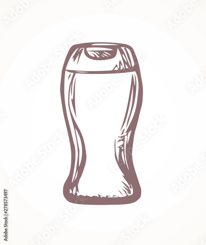 Plastic bottle of shampoo. Vector drawing