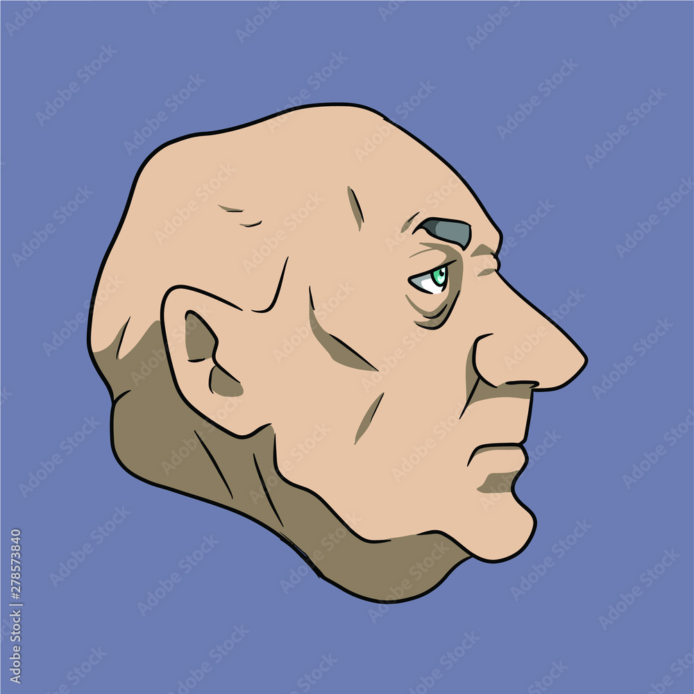 man with head