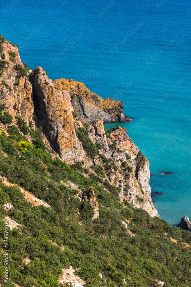 Landscape of the sea coast in a Crimea