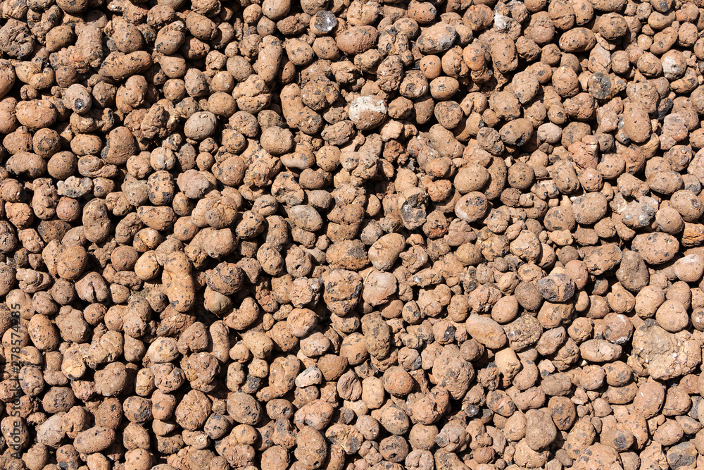 Close up of red haydite as background. Close up of red haydite as background.
