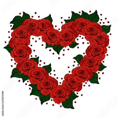 Wallpaper Mural rosen herz dekoration kranz Torontodigital.ca