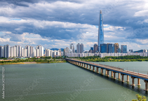 Photography view of city of seoul south korea