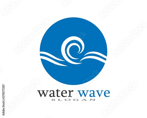 Wallpaper Mural Water Wave symbol and icon Logo Template vector Torontodigital.ca