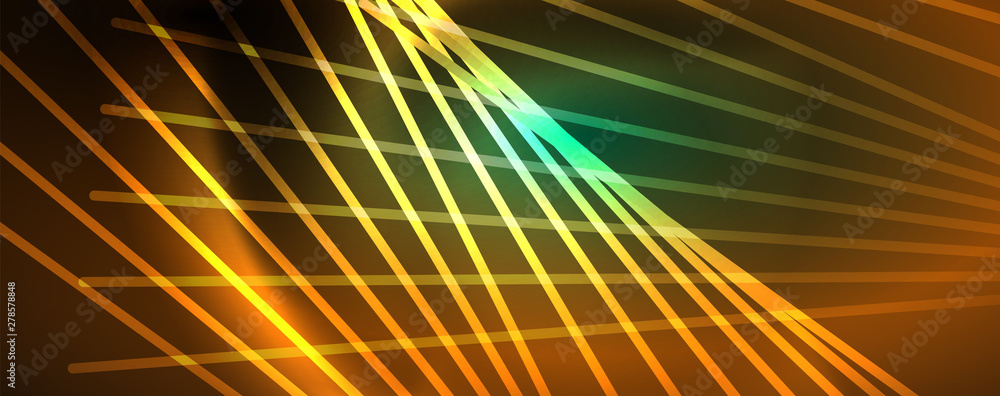 Vector neon light lines concept, abstract background Vector neon light lines concept, abstract background