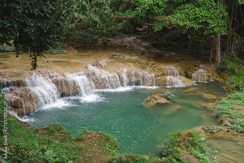 Natural waterfall in Asian country.