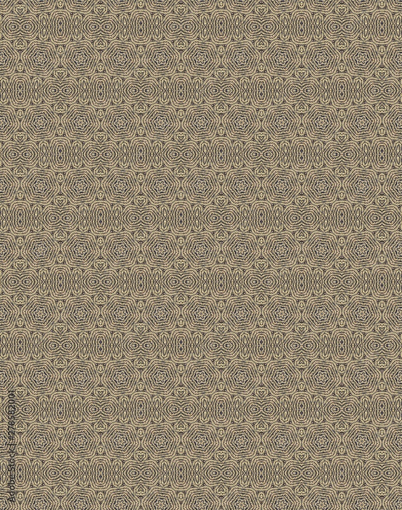 Fototapeta premium Abstract ornate psychedelic seamless pattern. Black and white grunge texture.