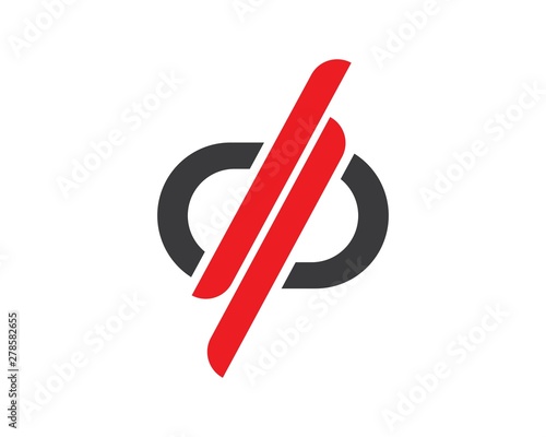 Fotografie dp letter logo icon illustration vector