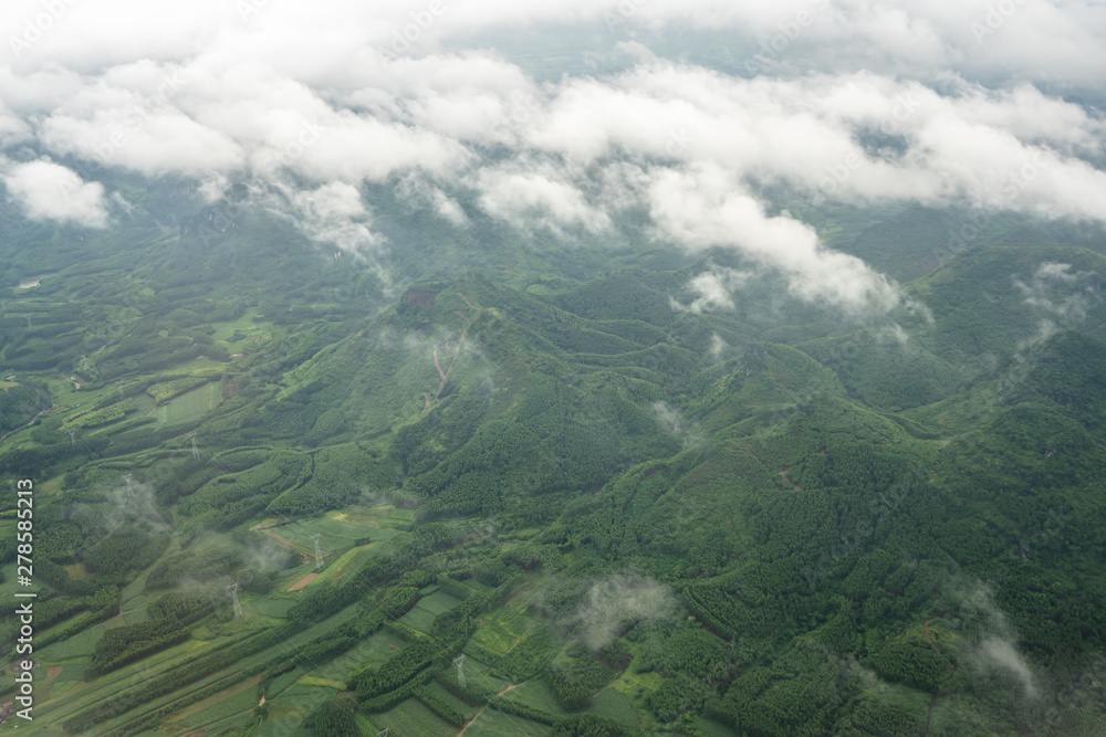Fototapeta premium landscape of mountain from sky