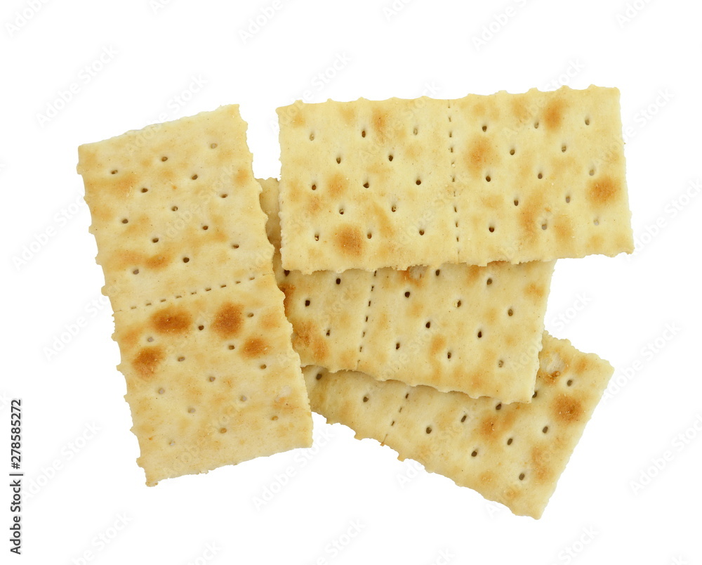 Soda Crackers isolated on white background. Soda Crackers isolated on white background.