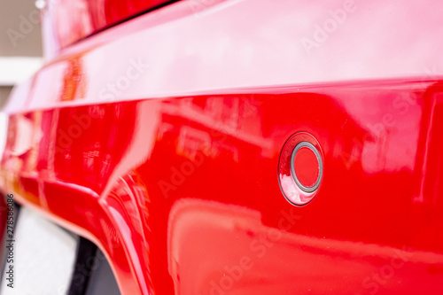 Car parking sensor on rear bumper photo