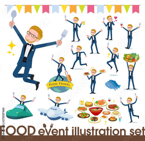 flat type blue tuxedo men_food festival