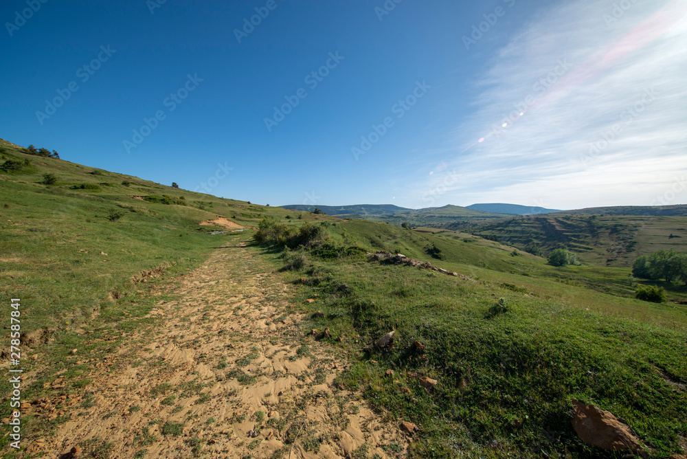Valdelinares mountains in summer a sunny day Valdelinares mountains in summer a sunny day